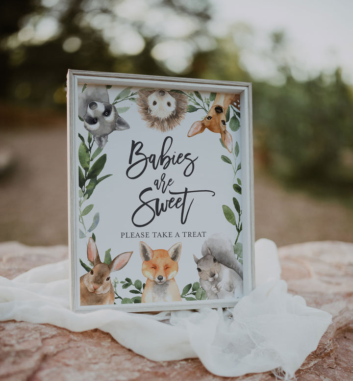 Forest Animals Baby Shower Babies Are Sweet Sign Printable