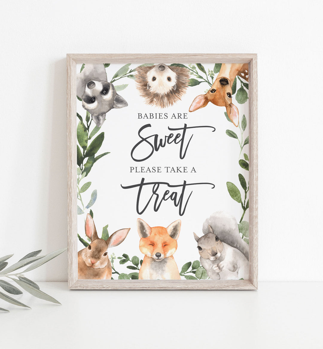 Forest Animals Baby Shower Babies Are Sweet Sign Printable