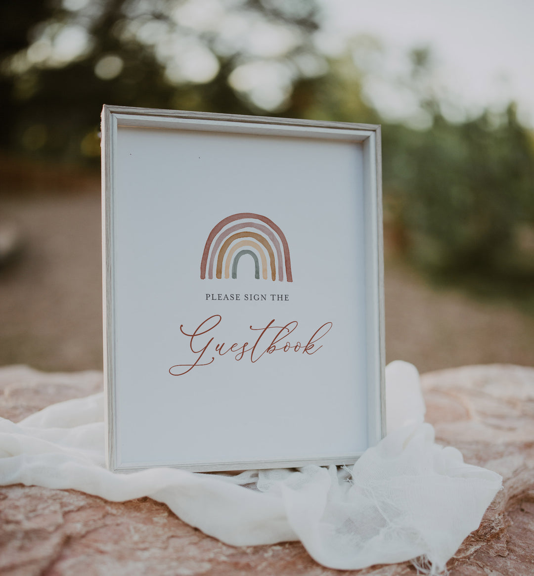 Rainbow Baby Shower Guestbook Sign Printable