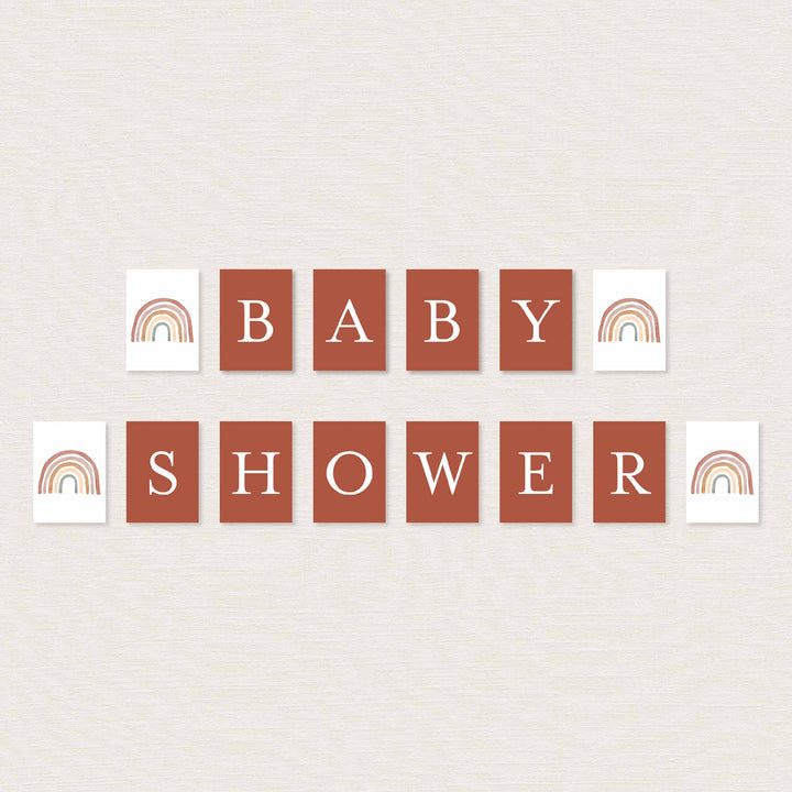 Rainbow Baby Shower Party Banner Printable