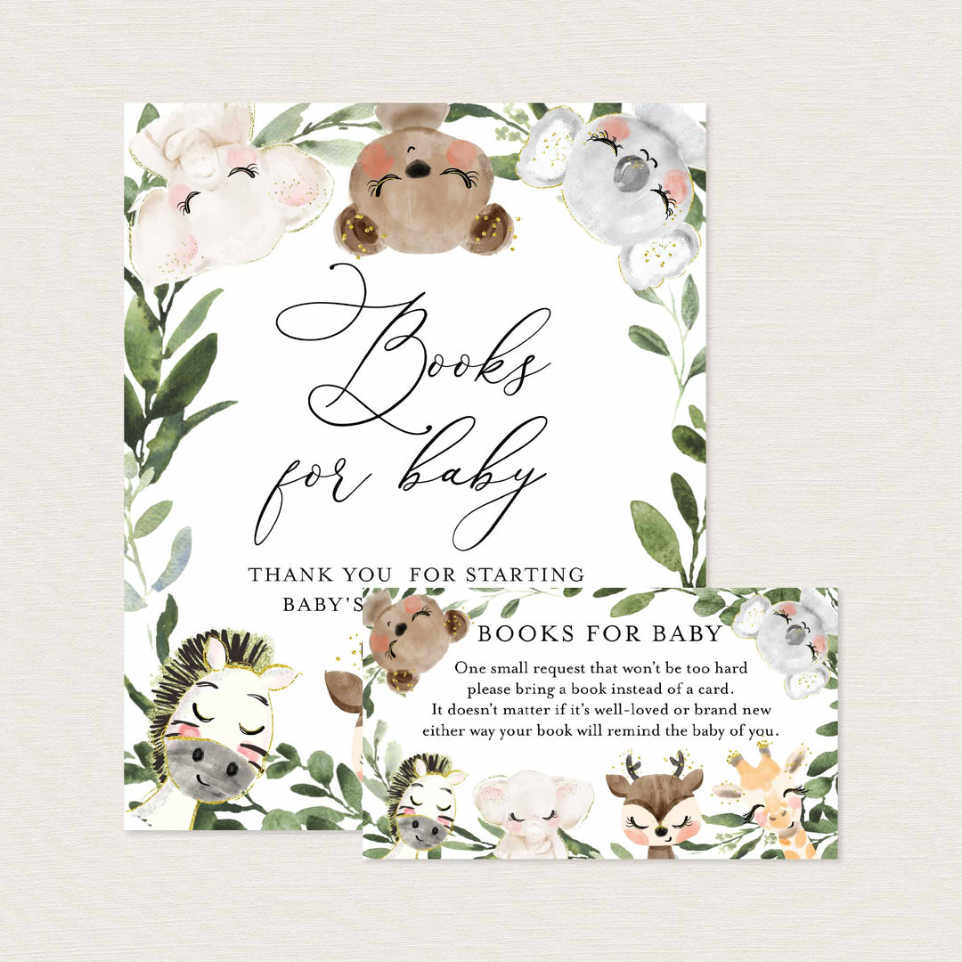 Baby Safari Baby Shower Books For Baby Printable