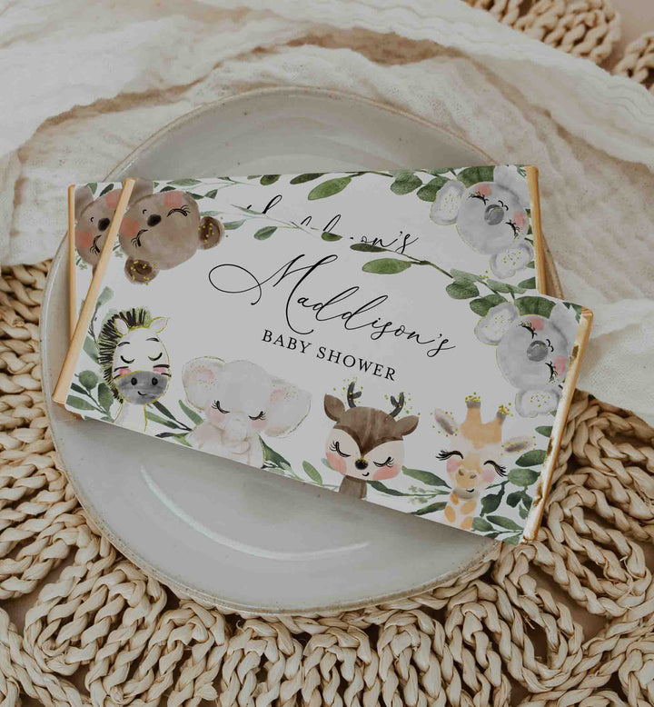 Baby Safari Baby Shower Chocolate Bar Wrapper Printable