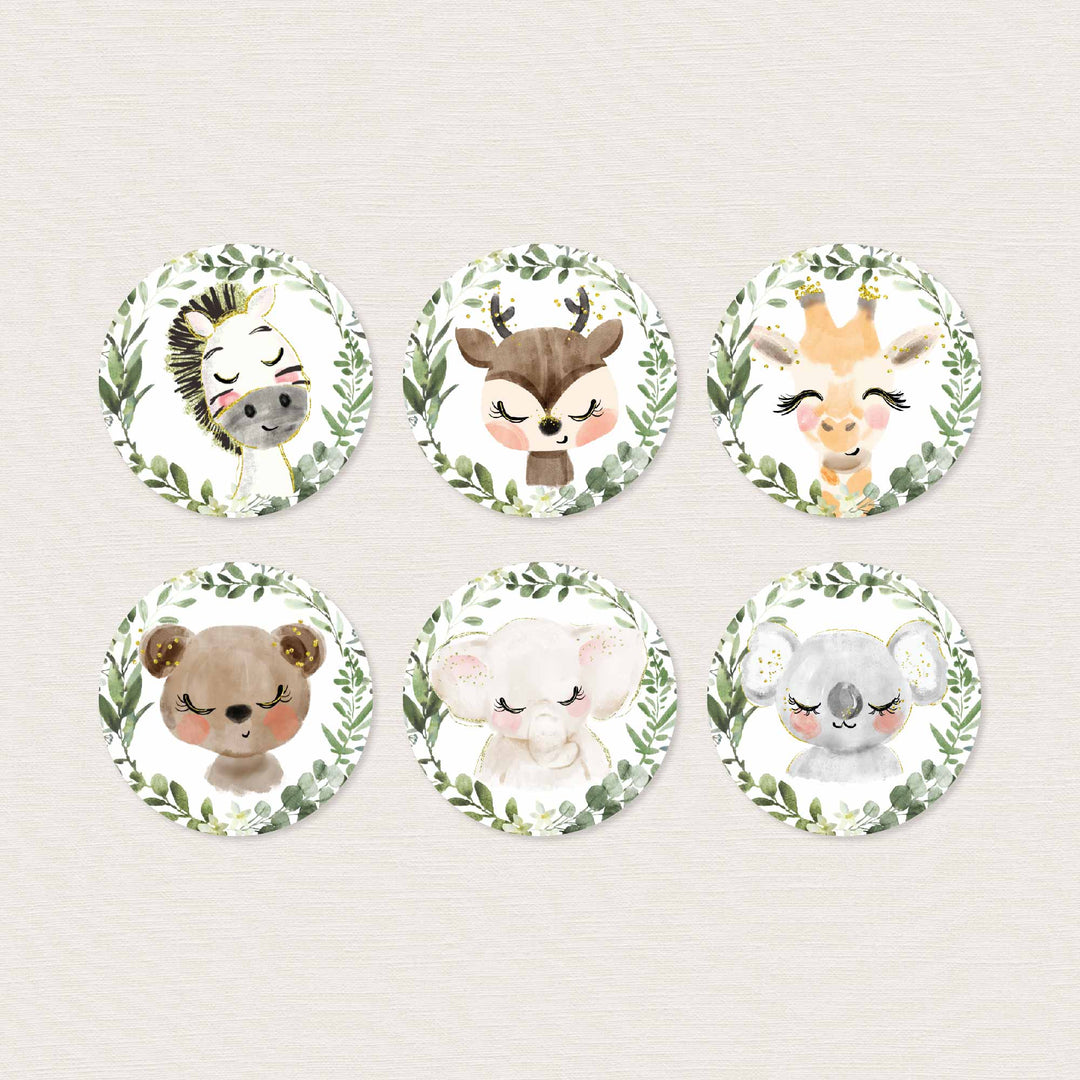 Baby Safari Baby Shower Cupcake Toppers and Cupcake Wrappers Printable
