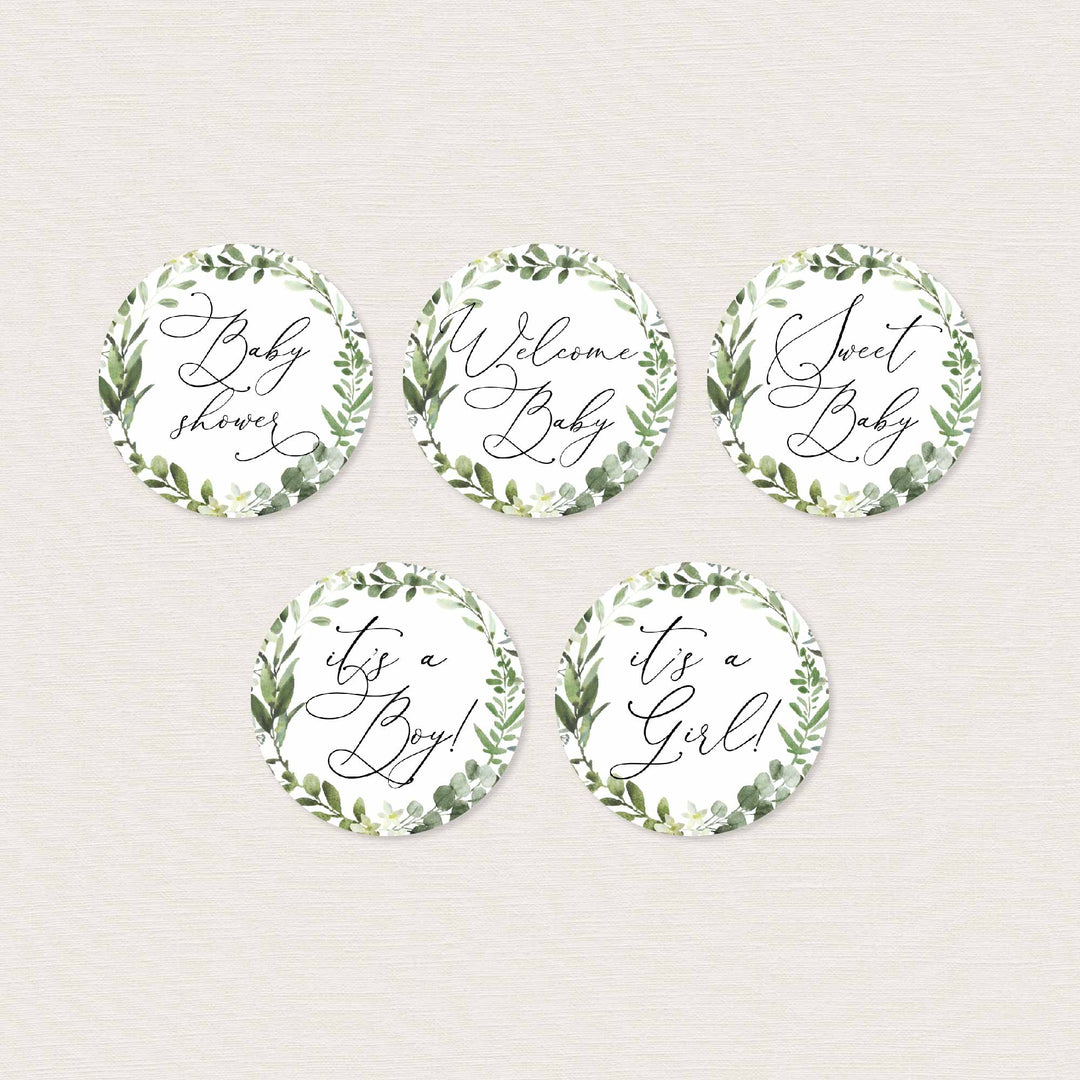 Baby Safari Baby Shower Cupcake Toppers and Cupcake Wrappers Printable