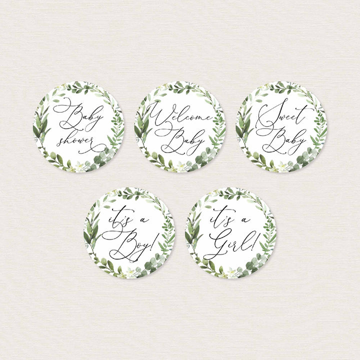 Baby Safari Baby Shower Cupcake Toppers and Cupcake Wrappers Printable