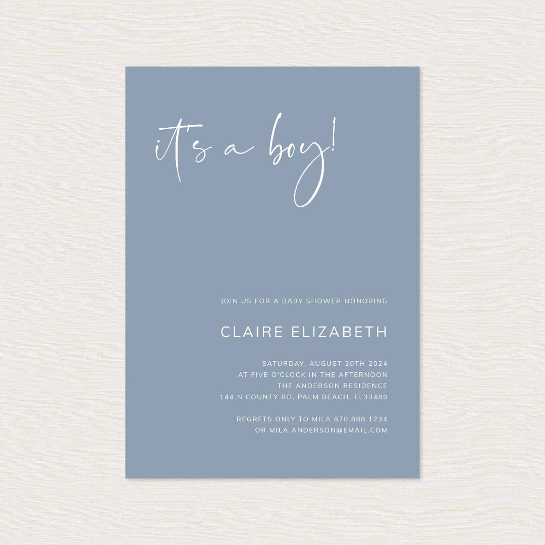 Modern Minimal Baby Shower Invitation Printable