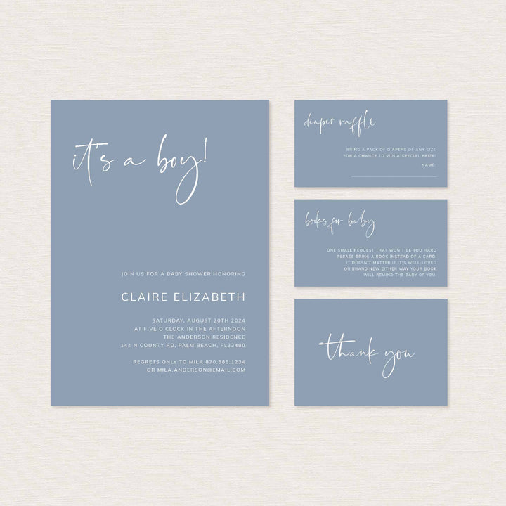 Modern Minimal Baby Shower Suite Printable