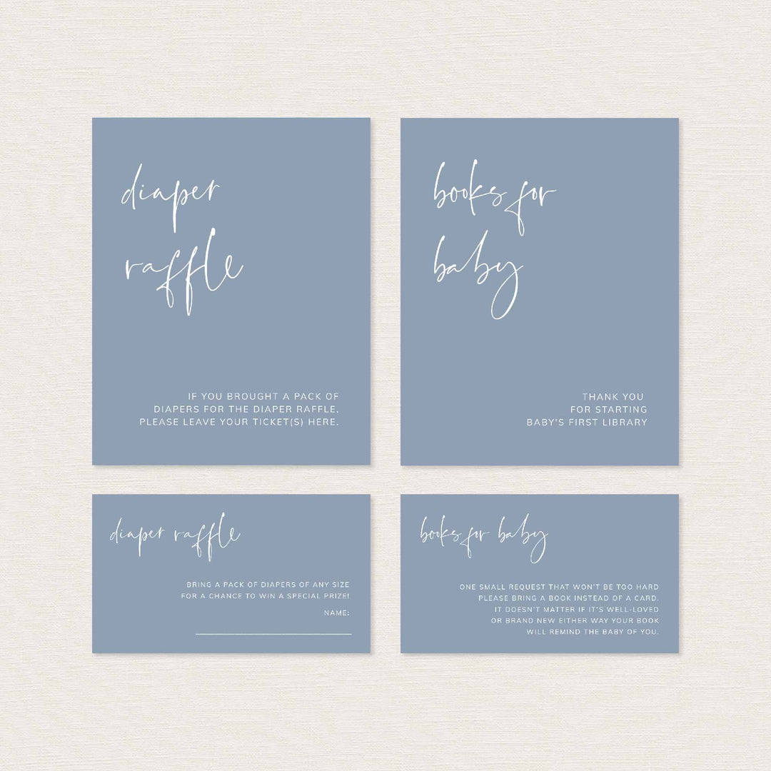 Modern Minimal Baby Shower Suite Printable