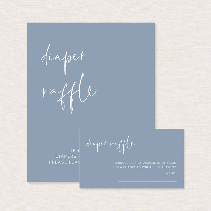 Modern Minimal Baby Shower Diaper Raffle Printable