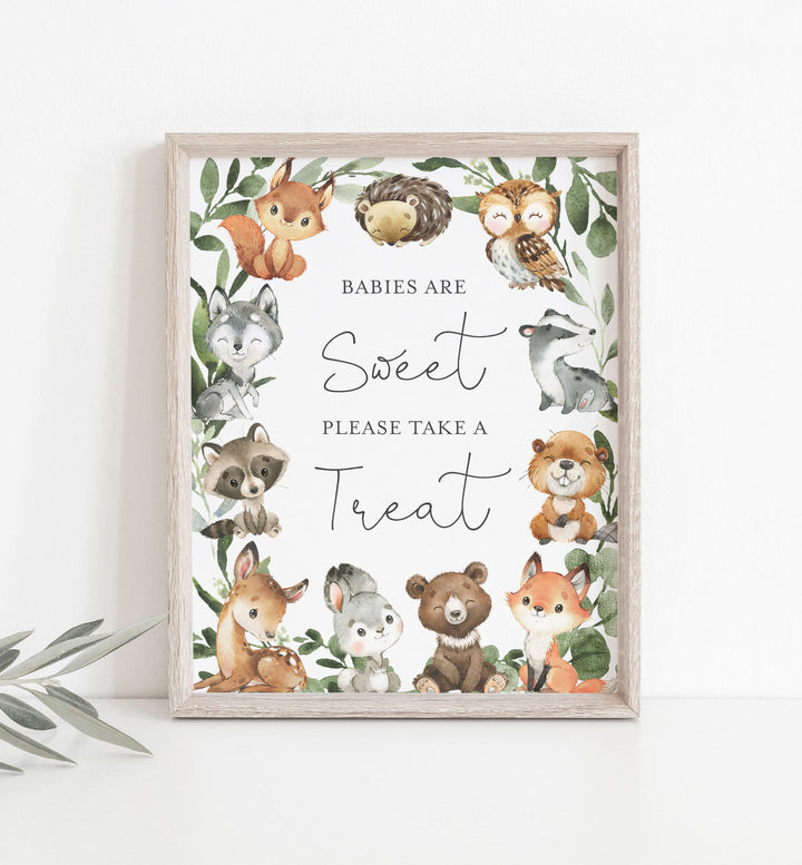Baby Woodland Baby Shower Babies Are Sweet Sign Printable