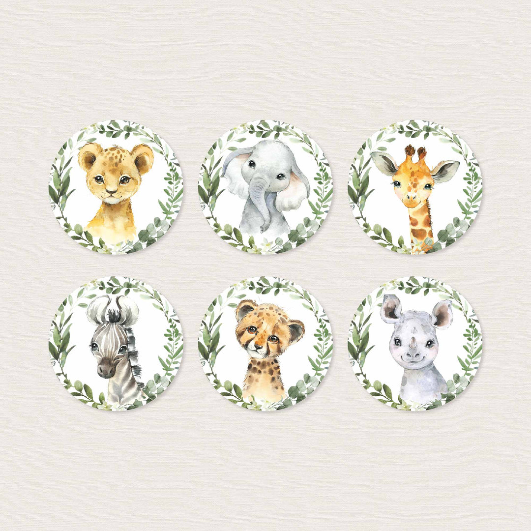 Little Safari Baby Shower Cupcake Toppers and Cupcake Wrappers Printable