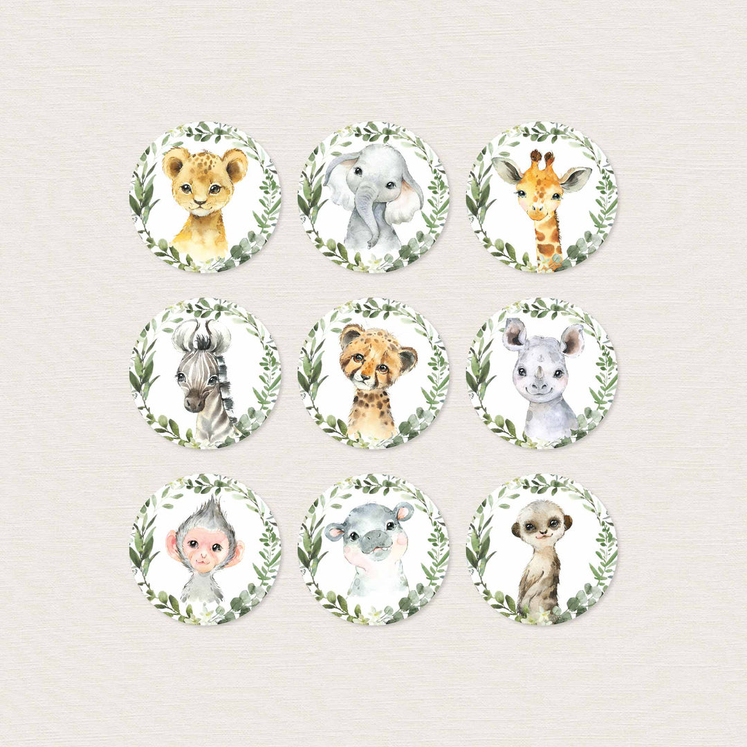 Little Safari Baby Shower Cupcake Toppers and Cupcake Wrappers Printable