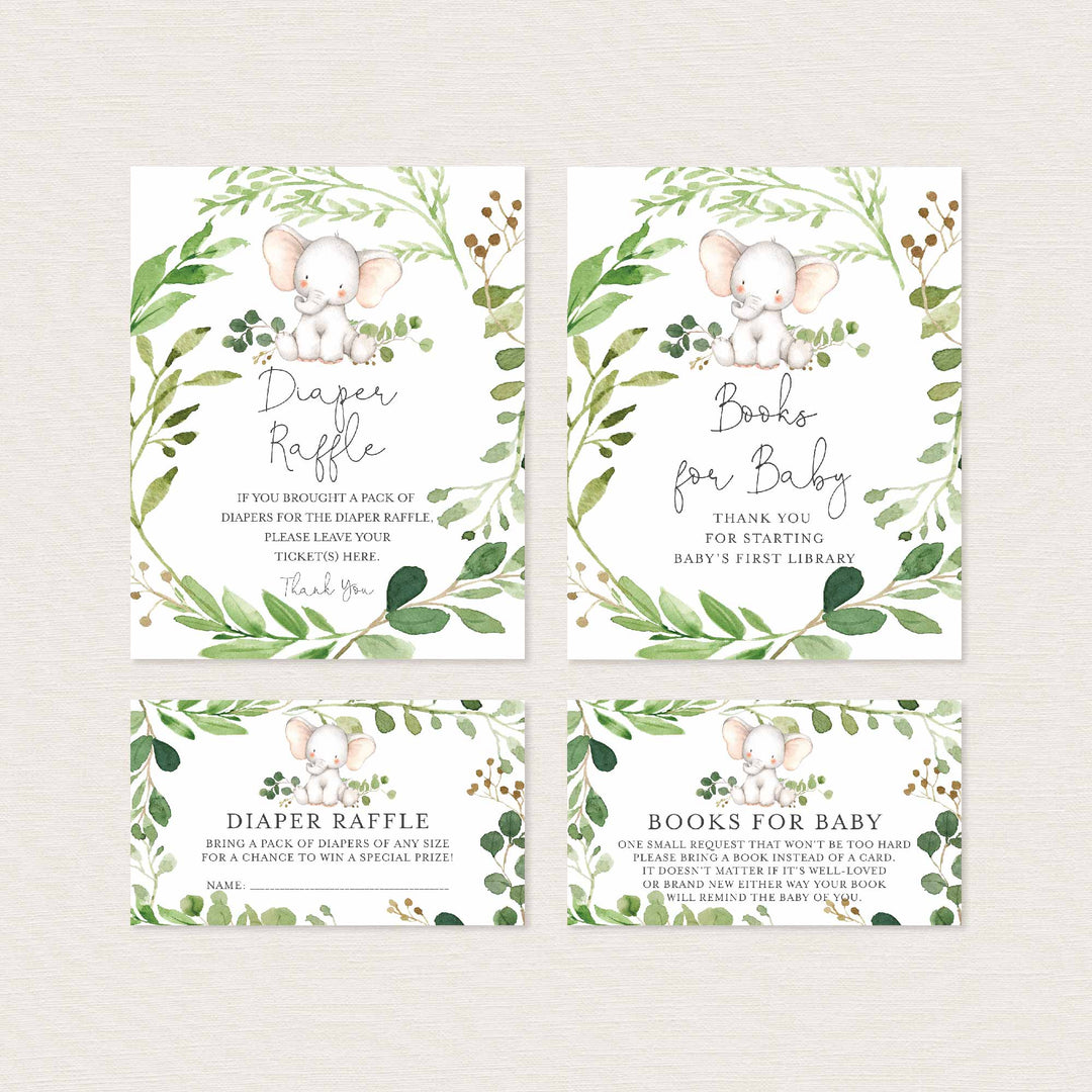 Baby Elephant Baby Shower Suite Printable