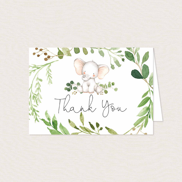 Baby Elephant Baby Shower Thank You Card Printable