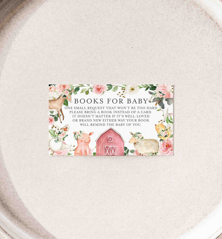 On The Farm Blush Baby Shower Books For Baby Printable