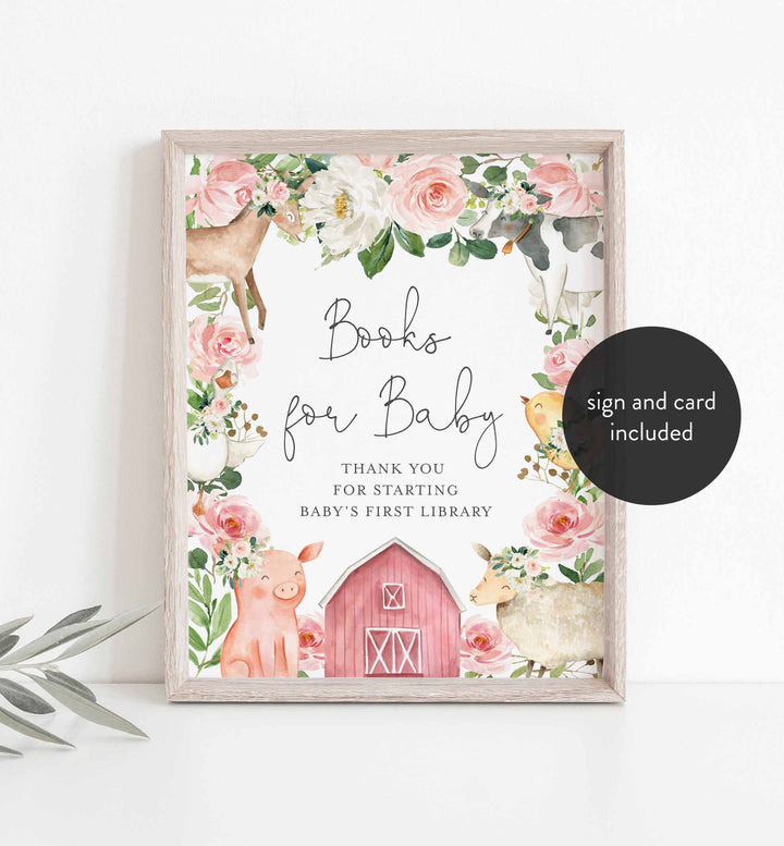 On The Farm Blush Baby Shower Books For Baby Printable