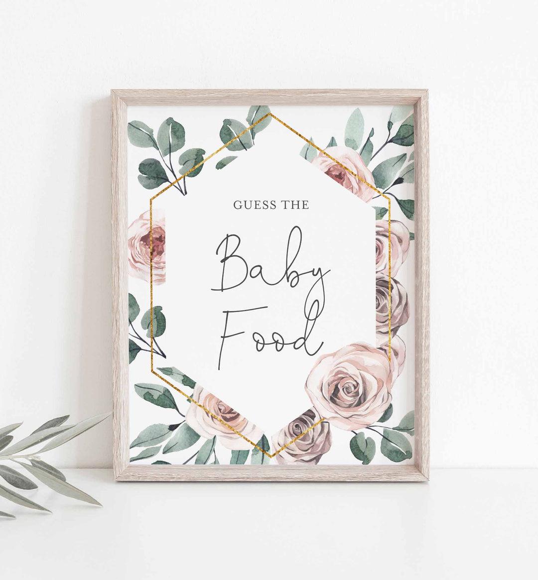 Boho Rose Baby Shower Guess The Baby Food Game Printable