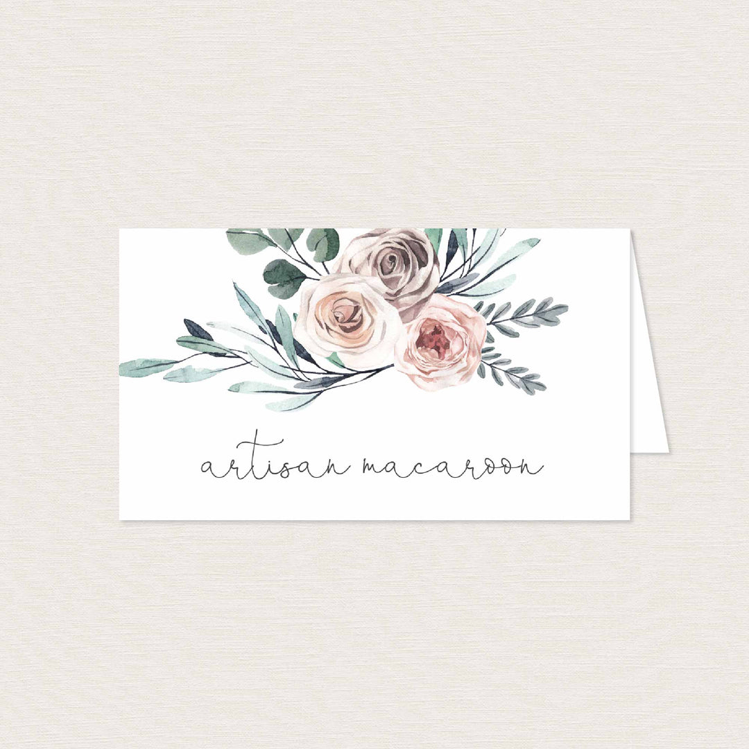 Boho Rose Baby Shower Food Labels Printable