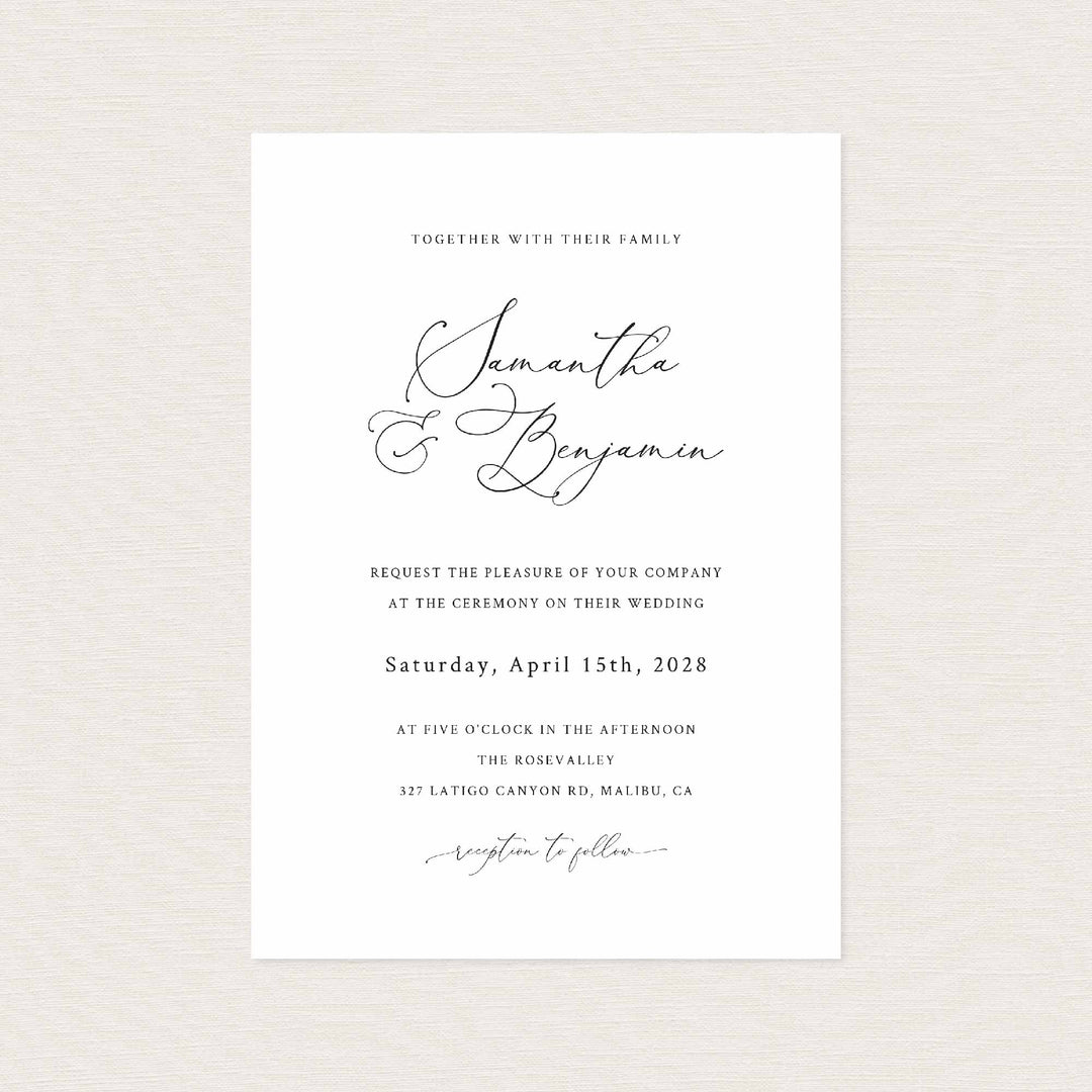 Modern Chic Wedding Invitation Printable