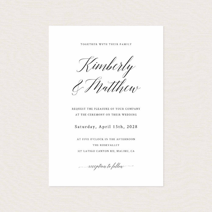 Simple Elegance Wedding Invitation Printable