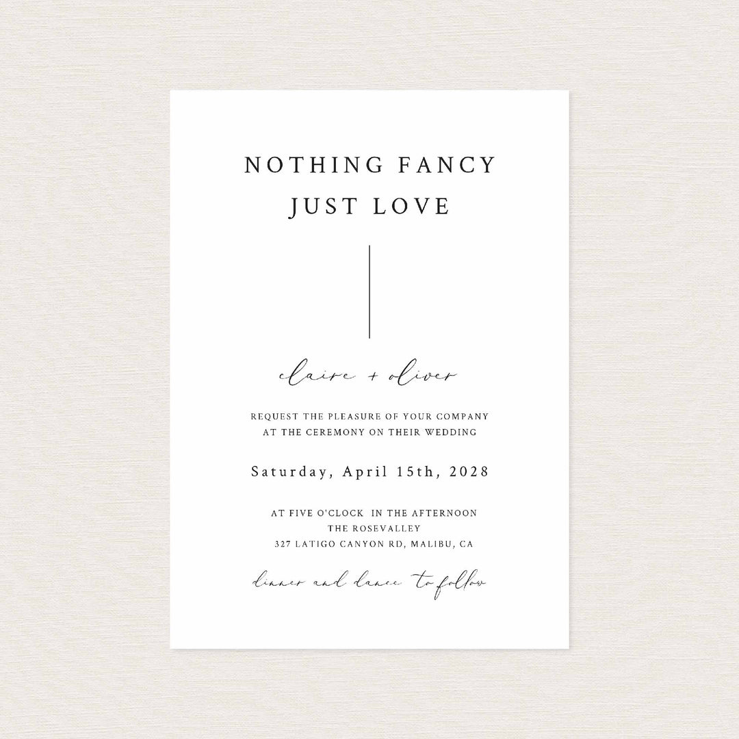 Modern Romantic Wedding Invitation Printable