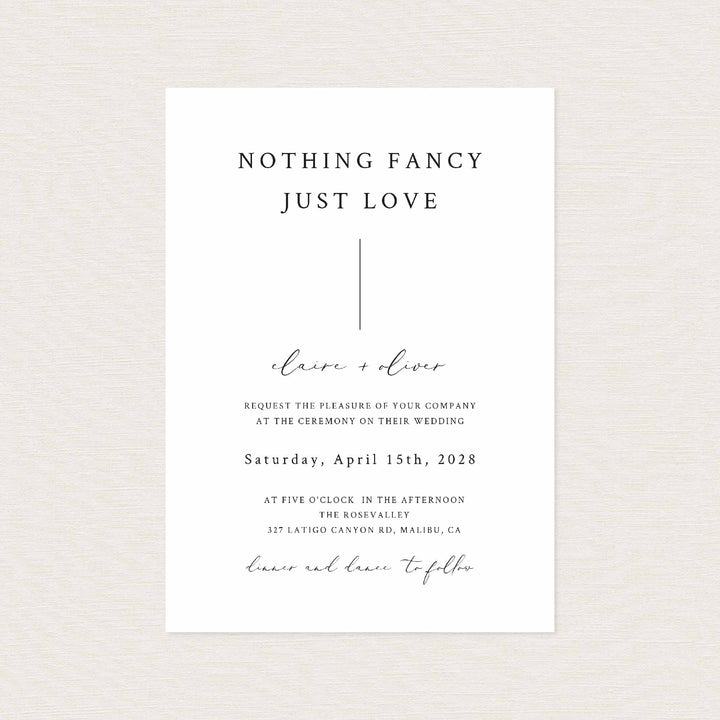 Modern Romantic Wedding Invitation Printable