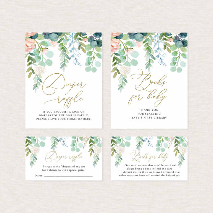 Blush Garden Baby Shower Suite Printable