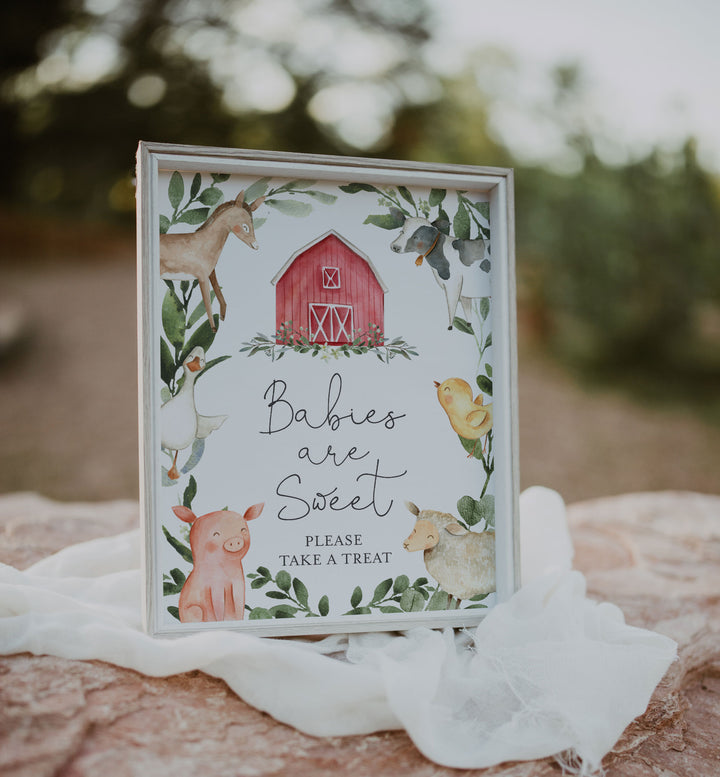 On The Farm Baby Shower Babies Are Sweet Sign Printable