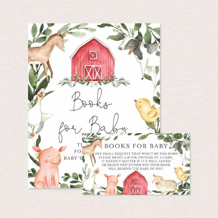 On The Farm Baby Shower Books For Baby Printable