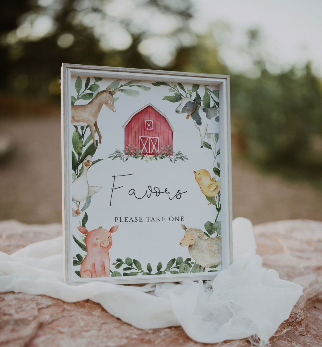 On The Farm Baby Shower Favours Sign Printable