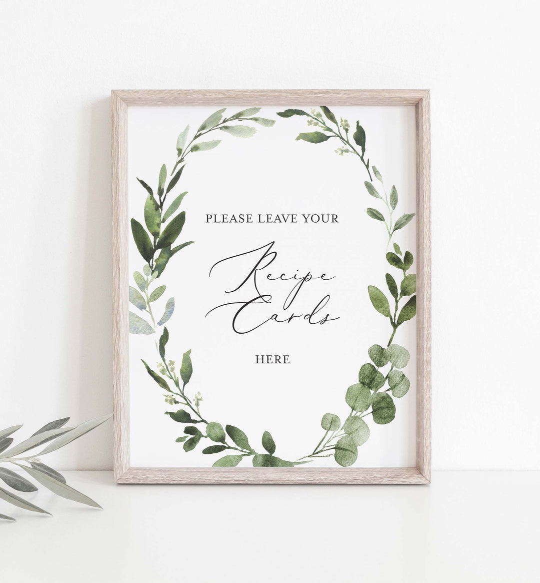 Foliage Bridal Shower Recipe Printable