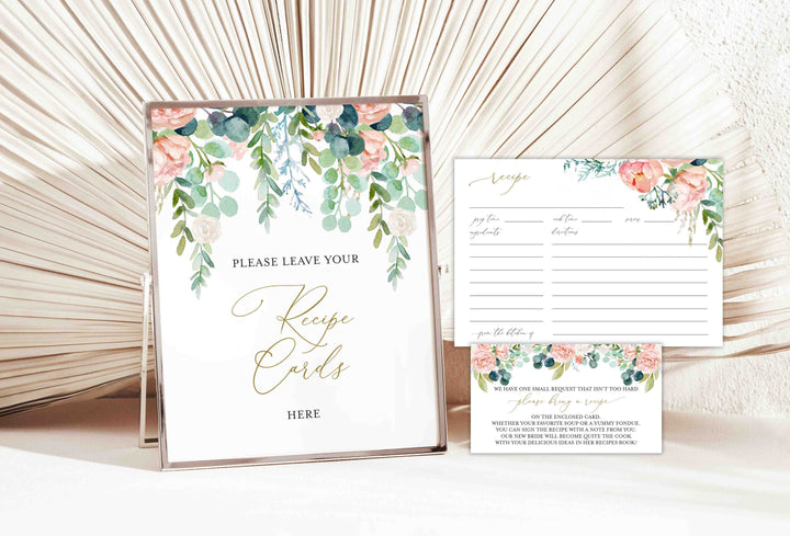 Blush Garden Bridal Shower Recipe Printable