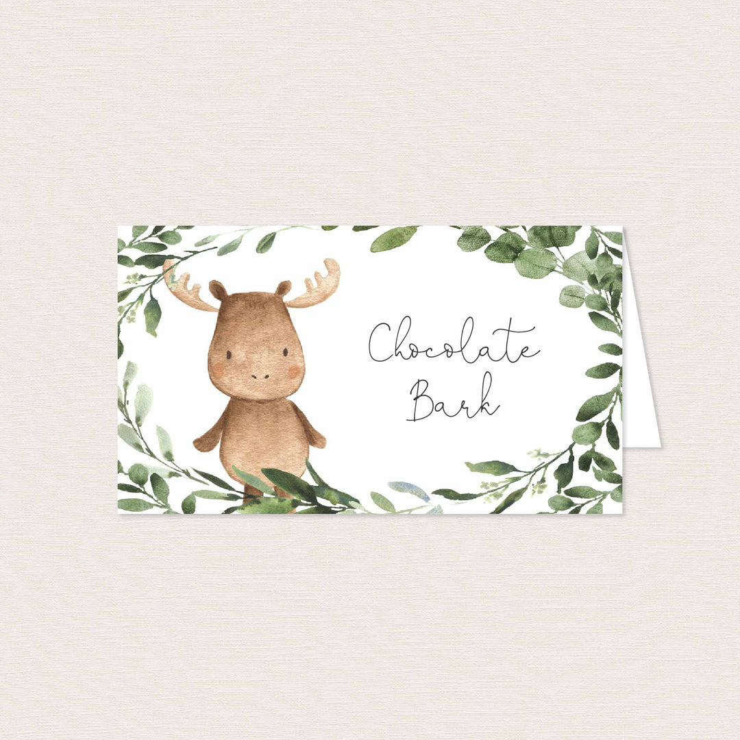 Woodland Friends Kids Birthday Food Labels Printable