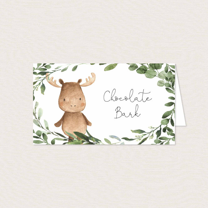 Woodland Friends Kids Birthday Food Labels Printable