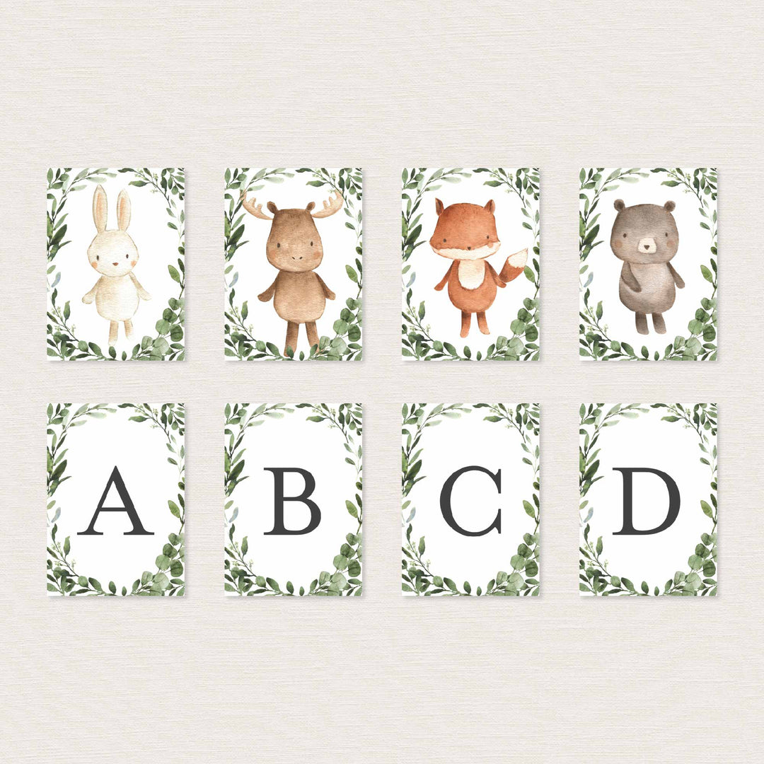 Woodland Friends Kids Birthday Party Banner Printable