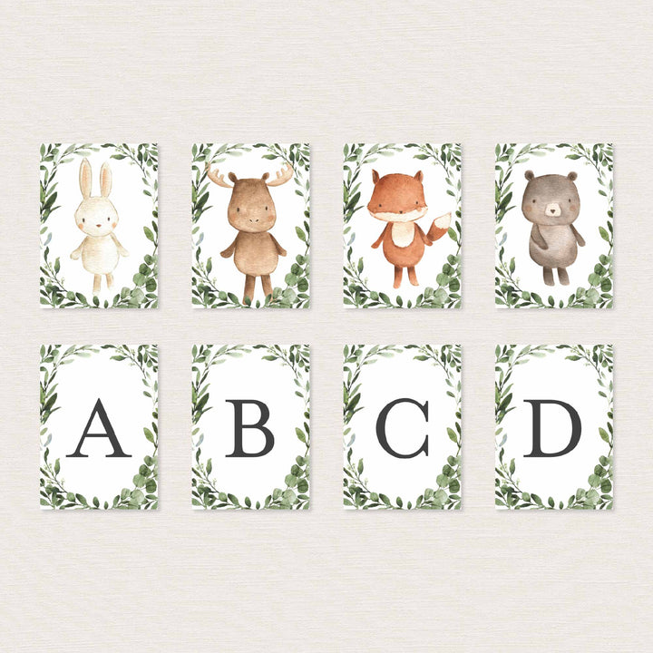 Woodland Friends Kids Birthday Party Banner Printable