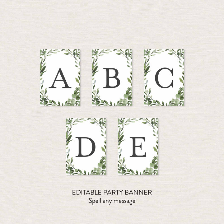 Woodland Friends Kids Birthday Party Banner Printable