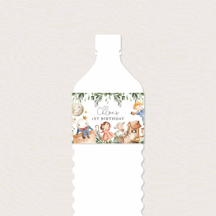 Nursery Rhymes Kids Birthday Water Bottle Label Printable