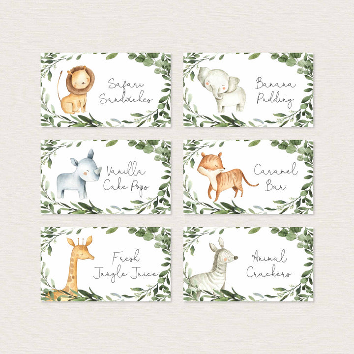 Safari Animals Kids Birthday Food Labels Printable