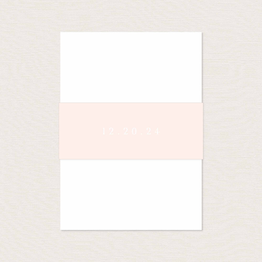 Pink Floral Wedding Belly Band Printable