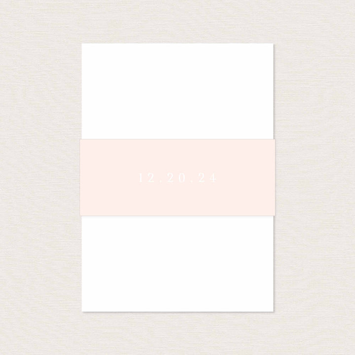 Pink Floral Wedding Belly Band Printable