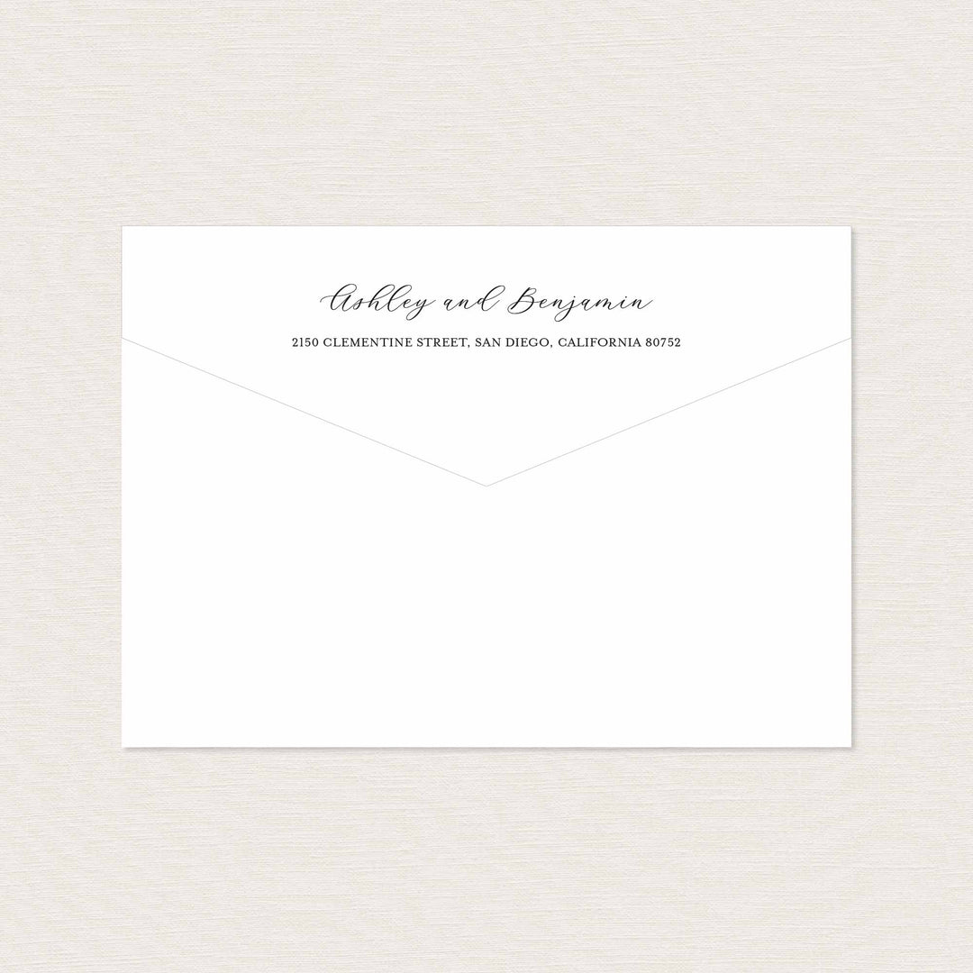 Navy Blush Wedding Envelope Addressing Printable