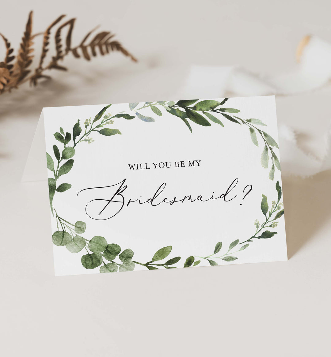 Foliage Wedding Proposal Card Printable