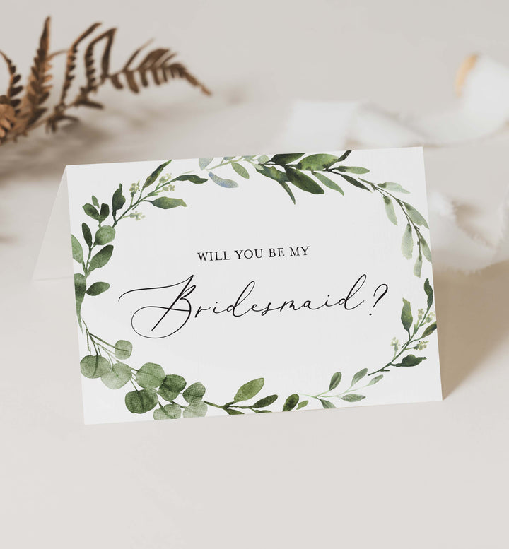 Foliage Wedding Proposal Card Printable