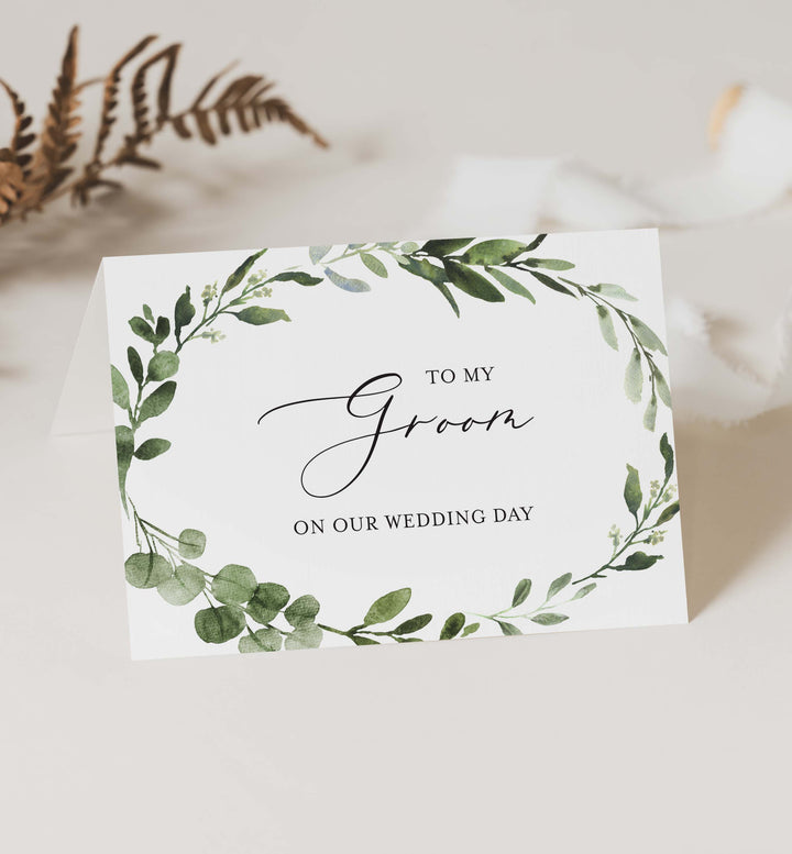 Foliage Wedding Day Card Printable