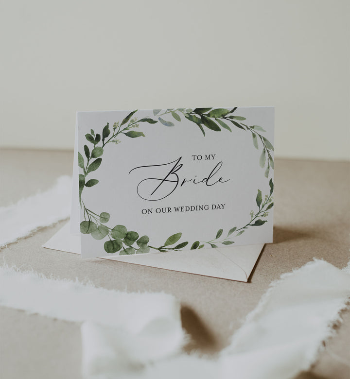 Foliage Wedding Day Card Printable