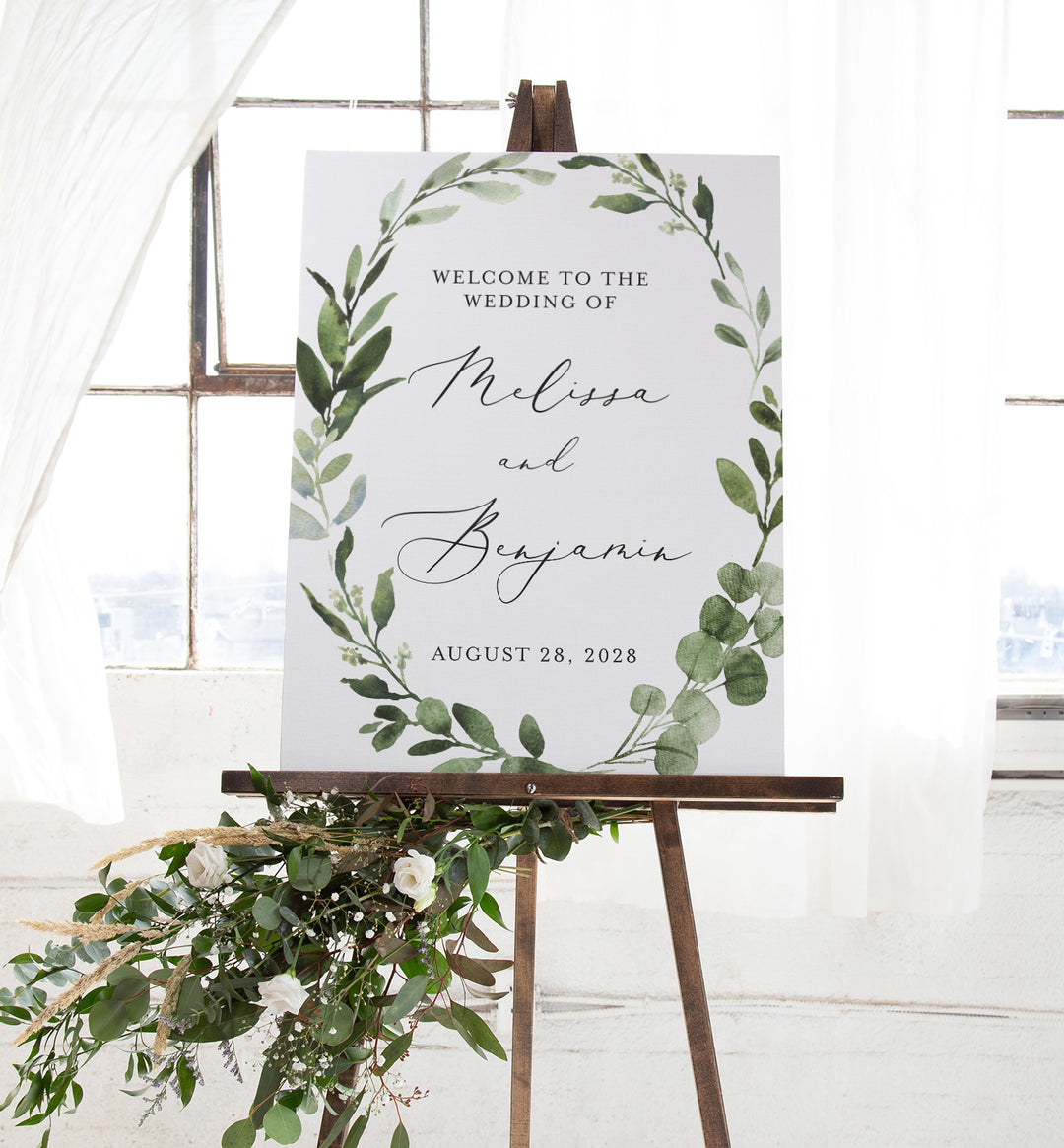 Foliage Wedding Welcome Sign Printable