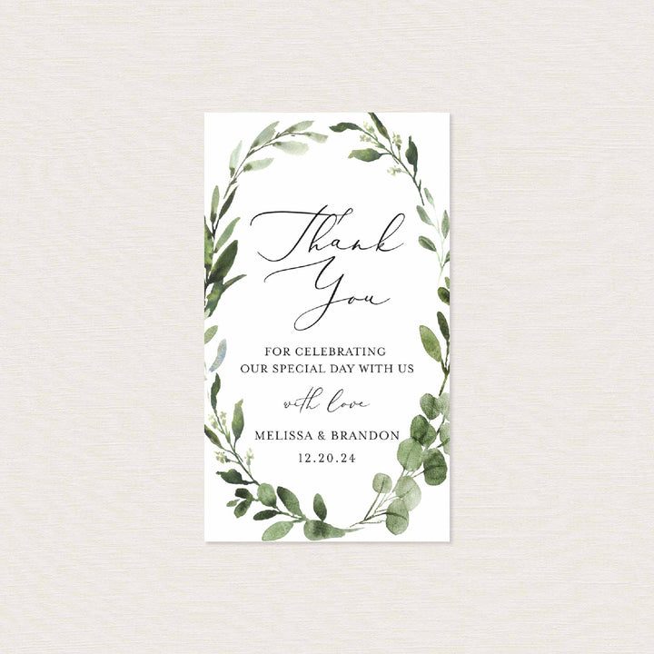 Foliage Wedding Favour Tag Printable