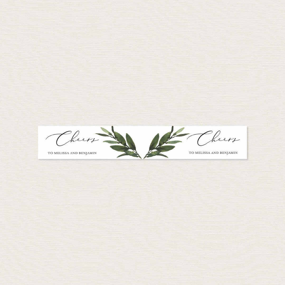 Foliage Wedding Straw Flag Printable