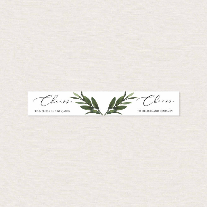 Foliage Wedding Straw Flag Printable